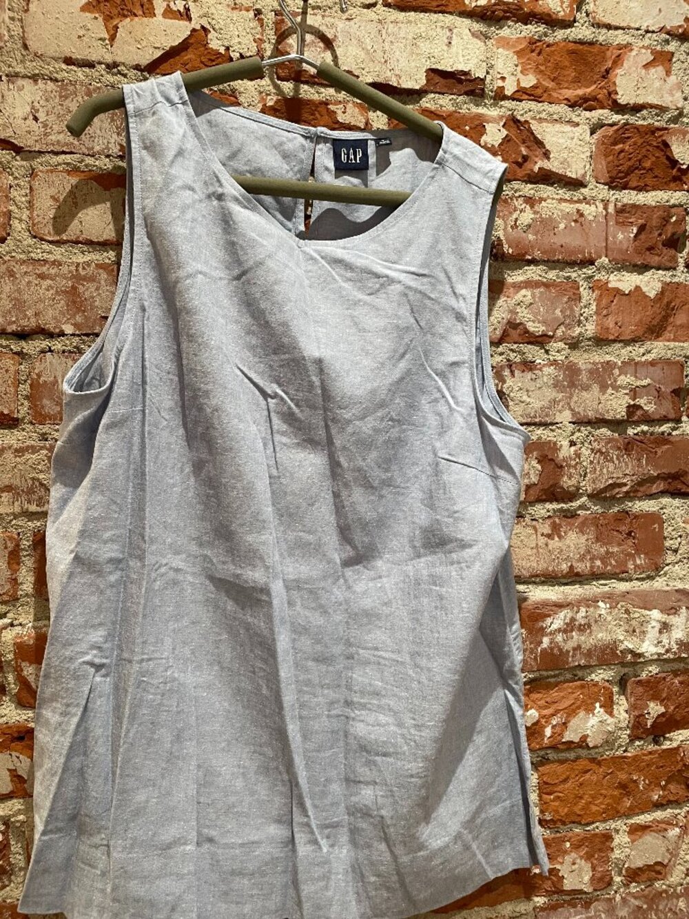 GAP OXFORD BLUE Linen Sleeveless top/tunic. Never worn.